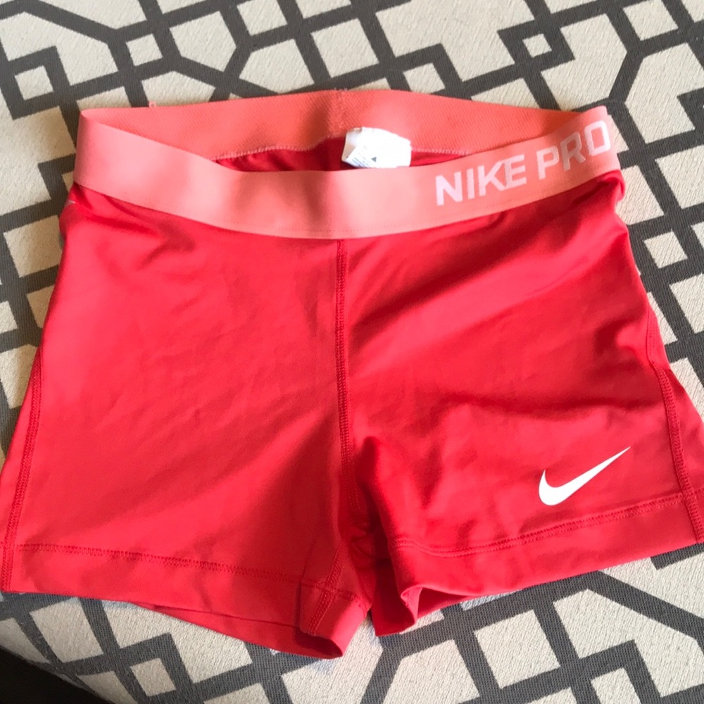 Nike Pro shorts in coral great condition medium